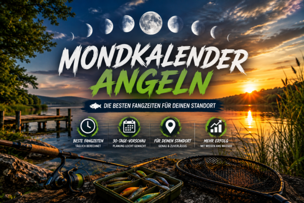 Mondkalender Angeln mit Mondphasen und Fangzeiten am See